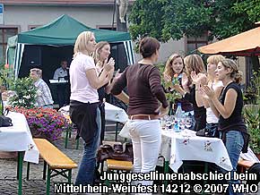 Junggesellinnenabschiede als Bordfest mit Rheinschifffahrt, Live-Musik, Tanz, Weinfest-Besuch und Feuerwerk.